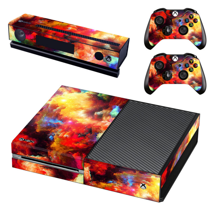 Colorful Nebula Smoke Xbox One Skin Sticker