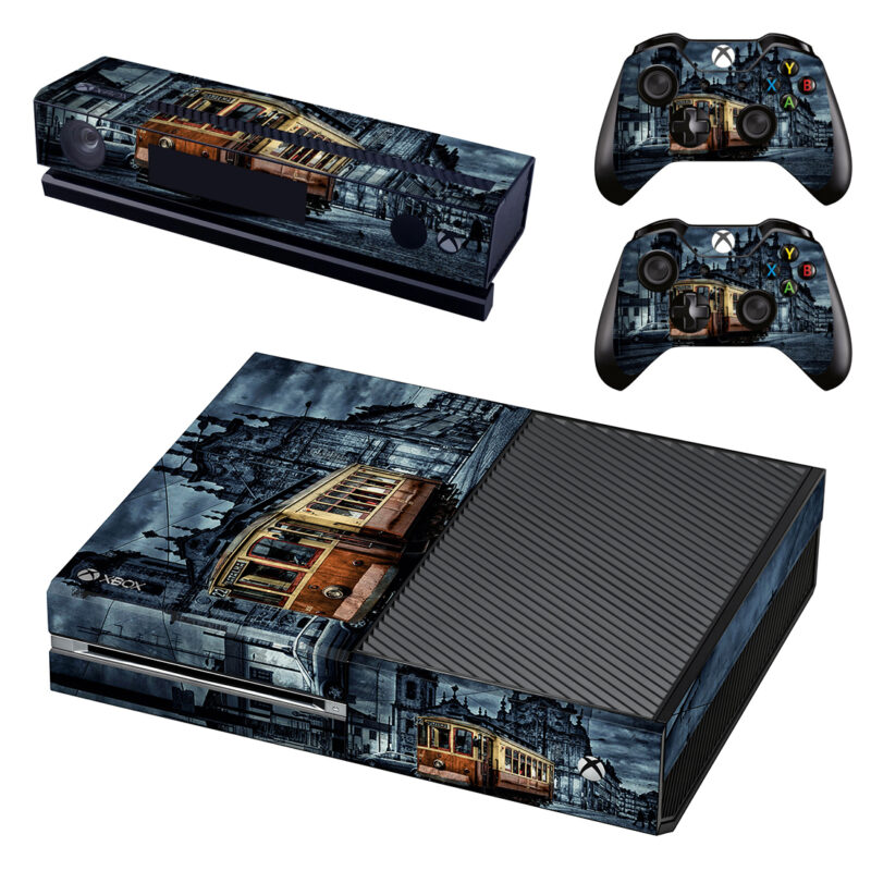 Old Colored Tram Xbox One Skin Sticker