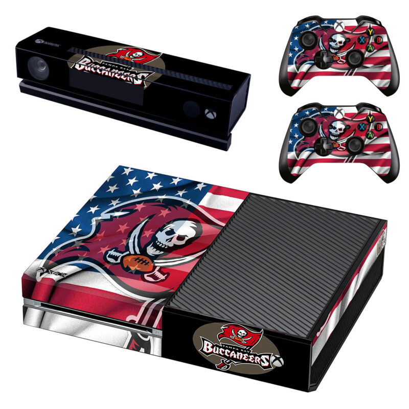 Tampa Bay Buccaneers In USA Flag Xbox One Skin Sticker