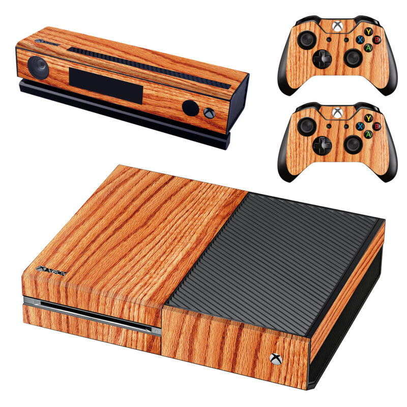 Red Wood Grain Texture Xbox One Skin Sticker