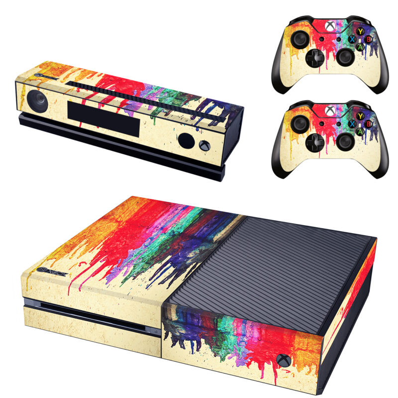 Colorful Paint Splash Xbox One Skin Sticker