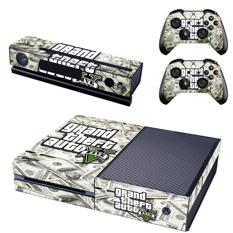 Grand Theft Auto V And US Dollar Xbox One Skin Sticker