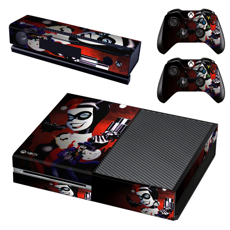 Comic Harley Quinn And Joker Xbox One Skin Sticker