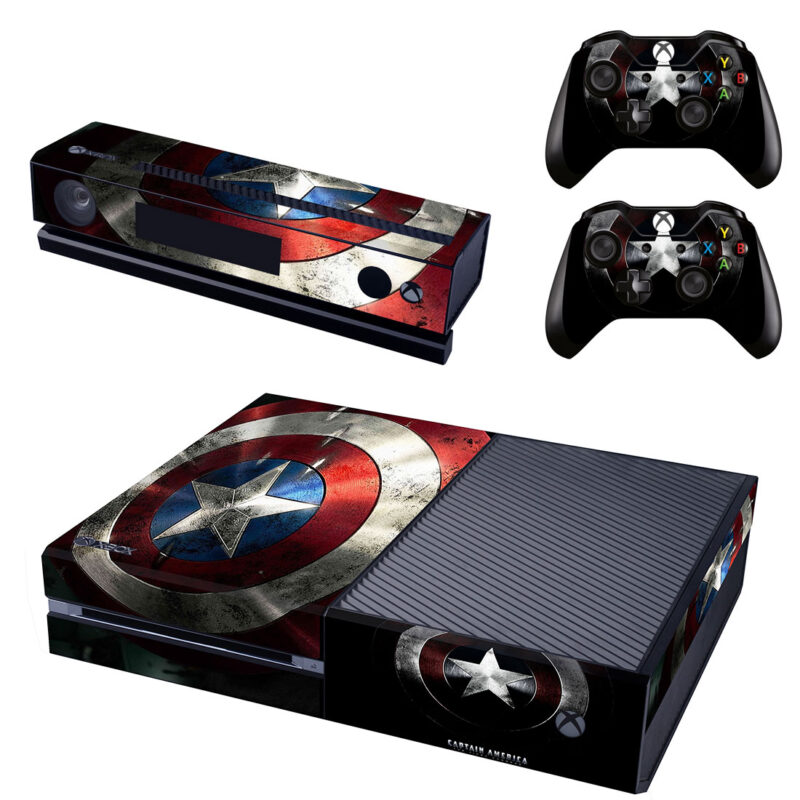 Captain America's Shield Skin Sticker For Xbox One