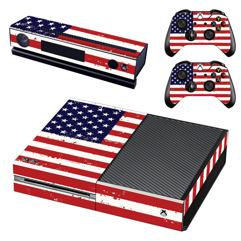 Flag Of USA Xbox One Skin Sticker Design 3