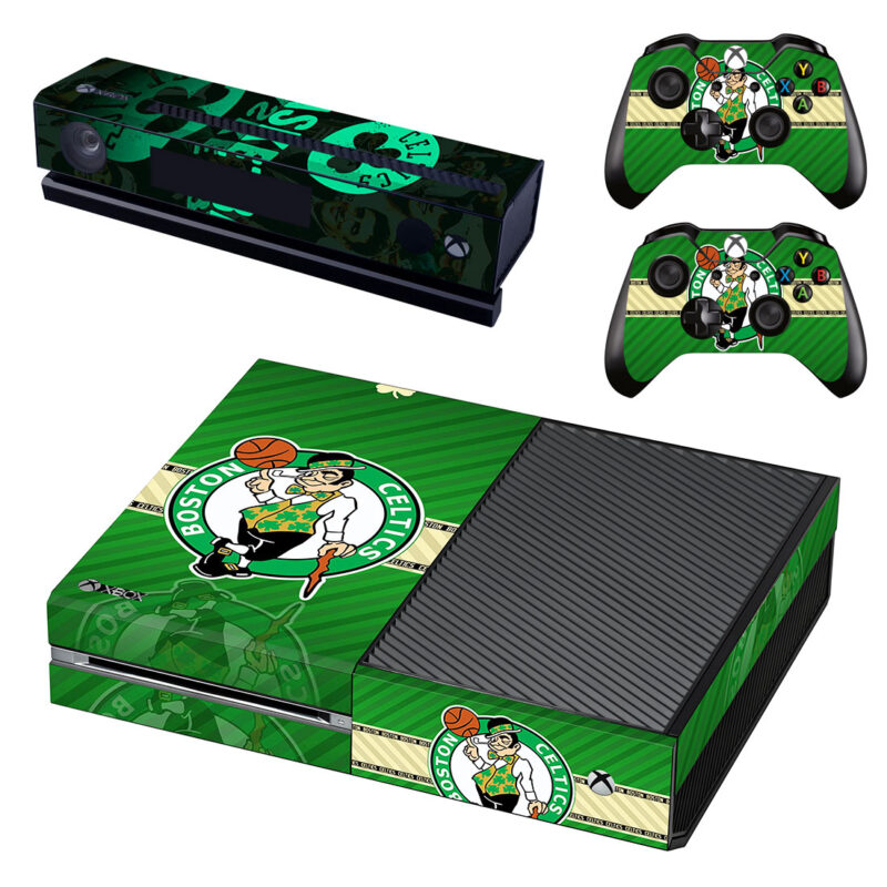 Boston Celtics Basketball Team Xbox One Skin Sticker Design 1