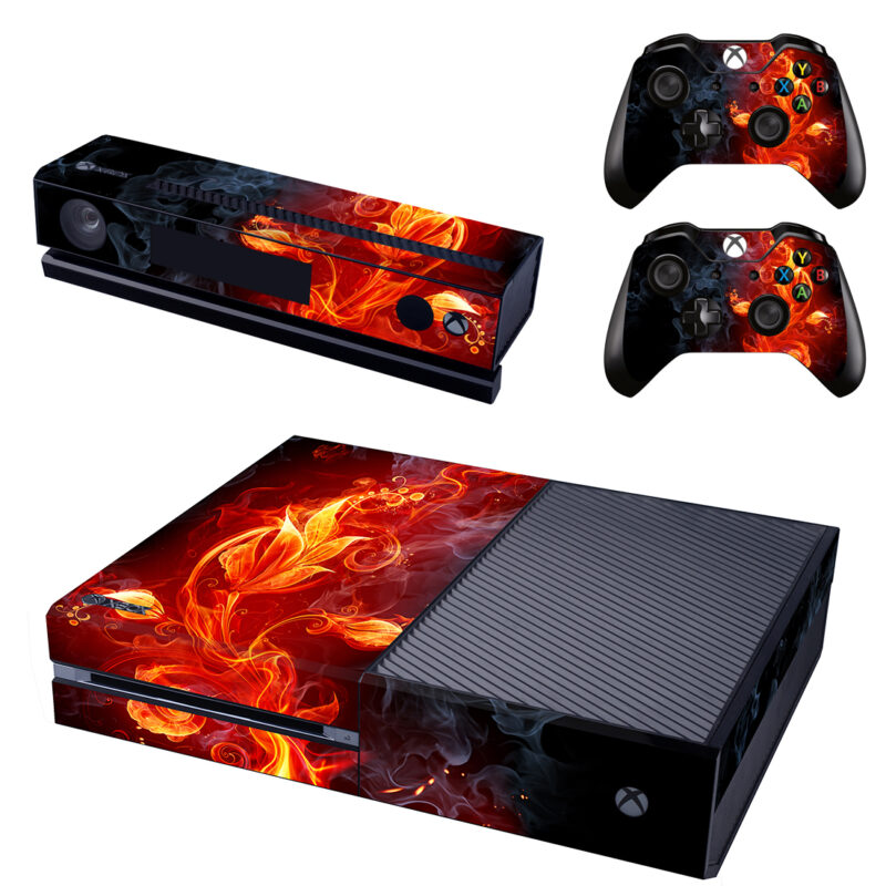 Elton Flower Fire Theme Xbox One Skin Sticker