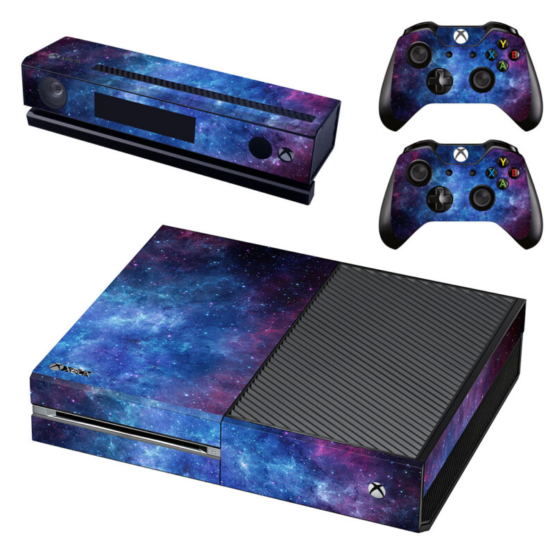 Blue And Purple Space Galaxy With Stars Xbox One Skin Sticker