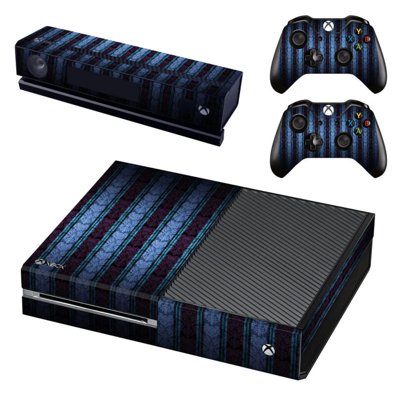 Minimalism Vertical Stripes On Dark Texture Xbox One Skin Sticker