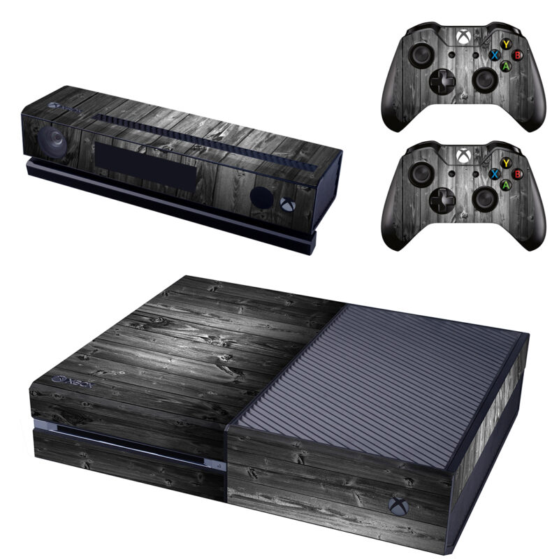 Old Wood Black Texture Xbox One Skin Sticker