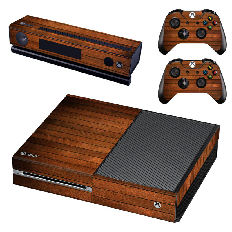 Elegant Shiny Realistic Wood Texture Xbox One Skin Sticker