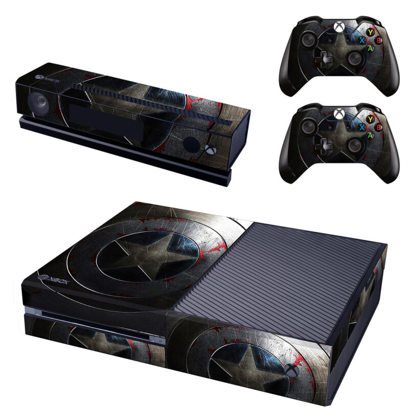 Captain America's Shield Xbox One Skin Sticker Design 1