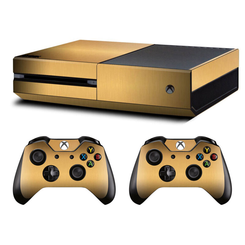 Light Gold Color Wood Texture Xbox One Skin Sticker