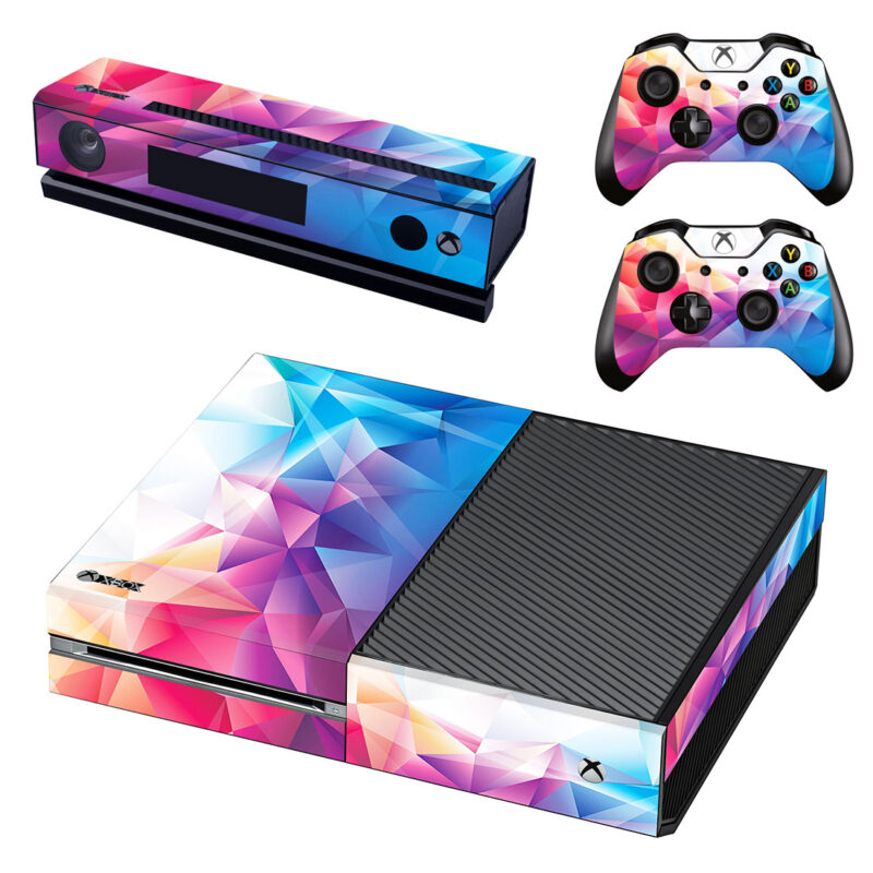 Abstract Colorful Polygon Design Xbox One Skin Sticker