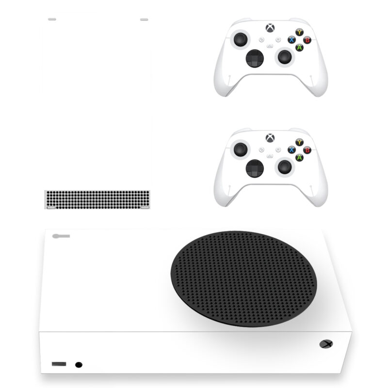 White Color Skin Sticker For Xbox Series S And Controllers