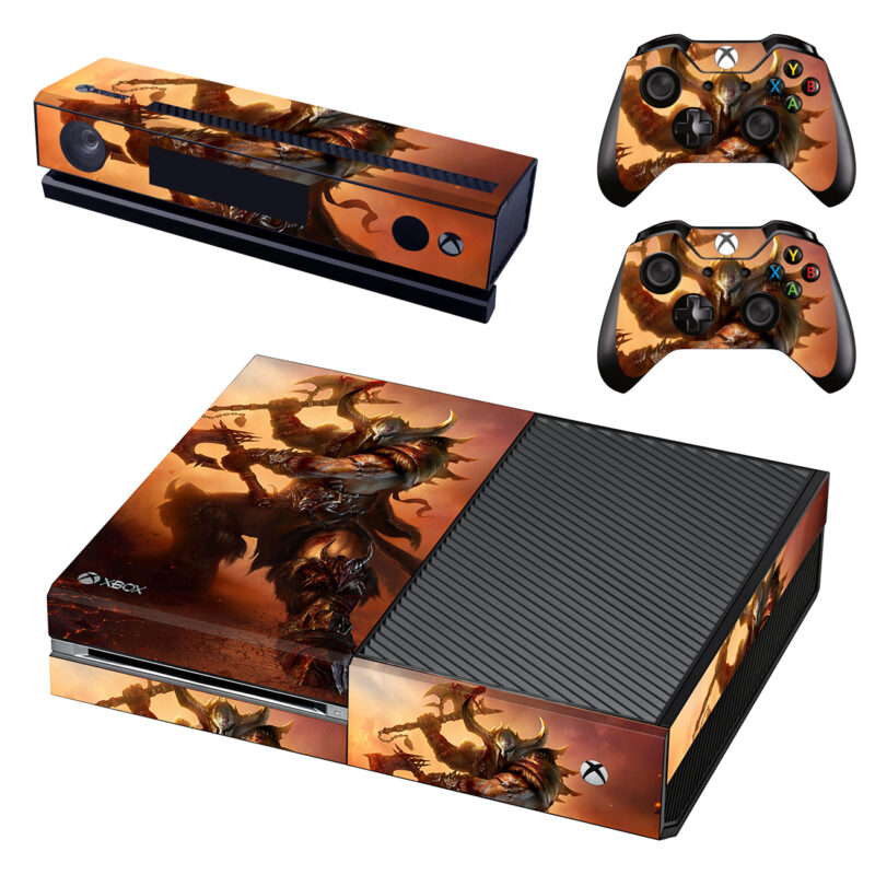 Diablo 3 Barbarian Skin Sticker For Xbox One