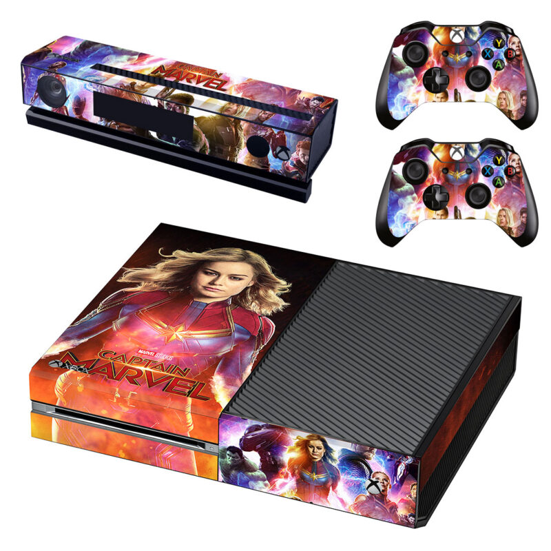 Captain Marvel Movie Skin Sticker For Xbox One Design 1