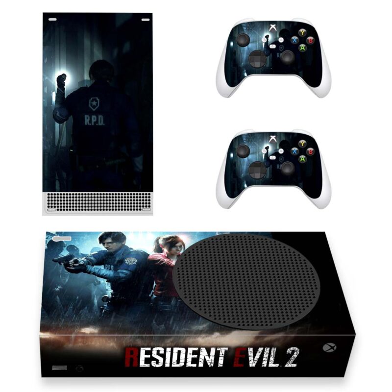 Resident Evil 2 Game Skin Sticker For Xbox Series S And Controllers Design 1