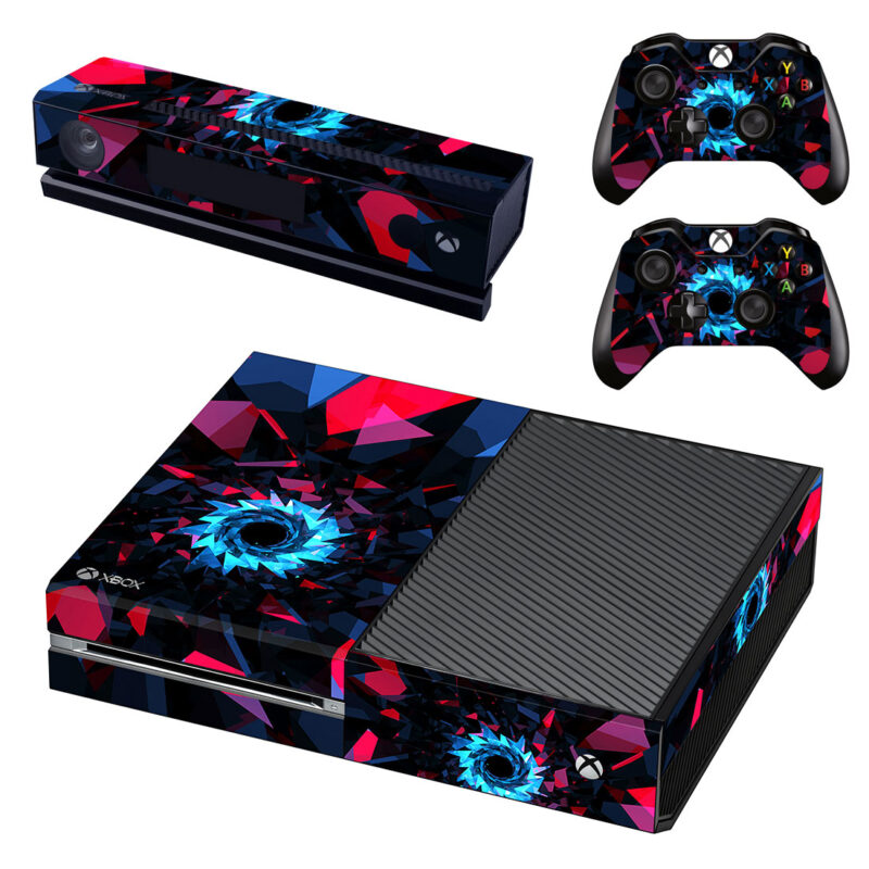 Fractal Art Geometry Spiral Graphic Design Pattern Skin Sticker For Xbox One