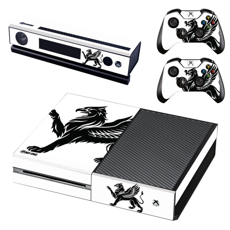 Standing Griffin With Lifted Paw Illustration Xbox One Skin Sticker