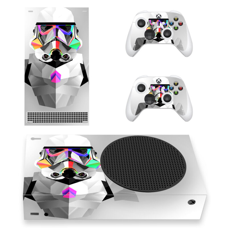 Abstract Multicolored Star Wars Stormtrooper Skin Sticker For Xbox Series S And Controllers
