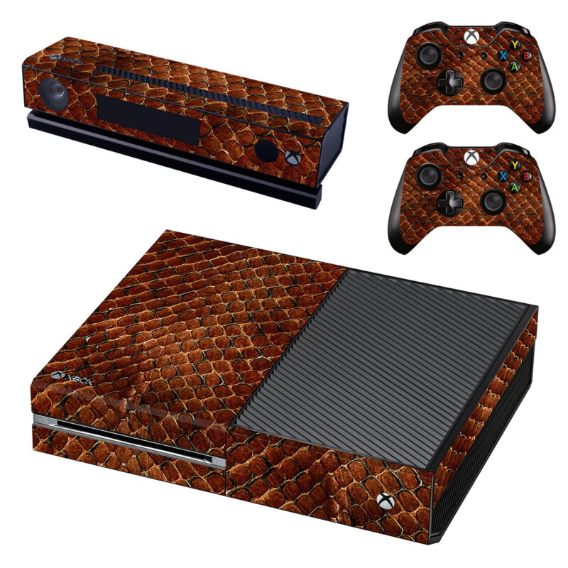 New Brown Snake Skin Texture Skin Sticker For Xbox One