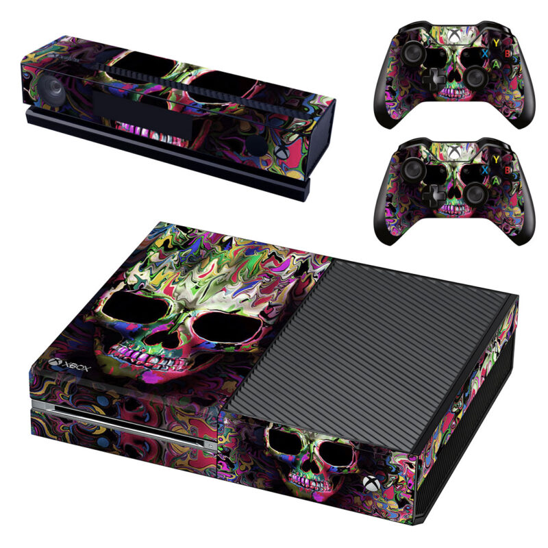 Multicolored Skull Art Xbox One Skin Sticker