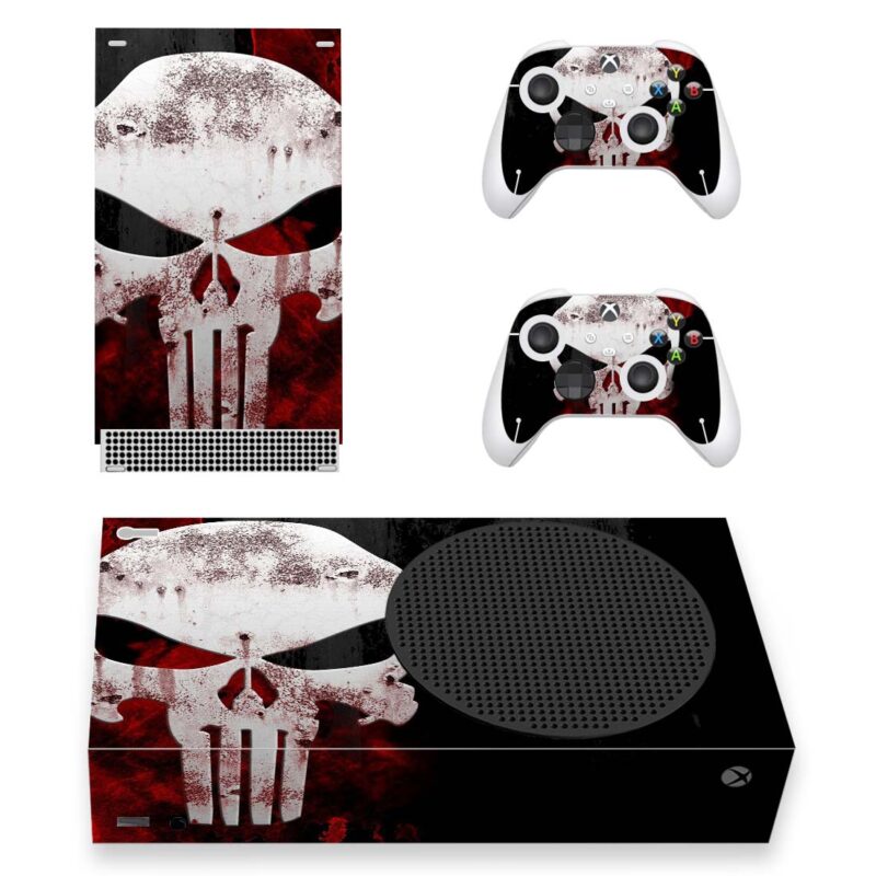 The Punisher Bloody Skull Skin Sticker For Xbox Series S And Controllers