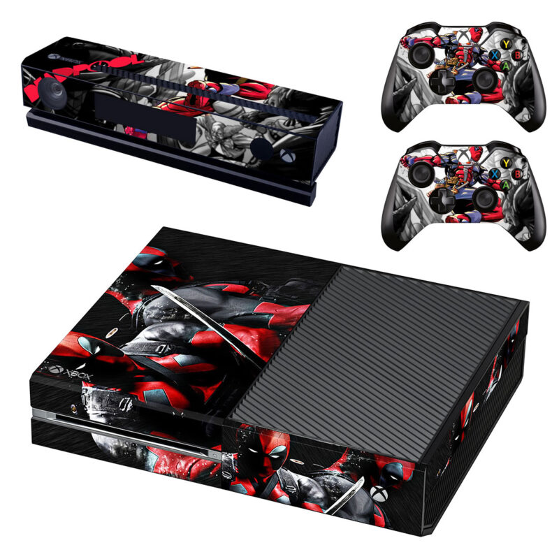 Deadpool Skin Sticker For Xbox One Design 6