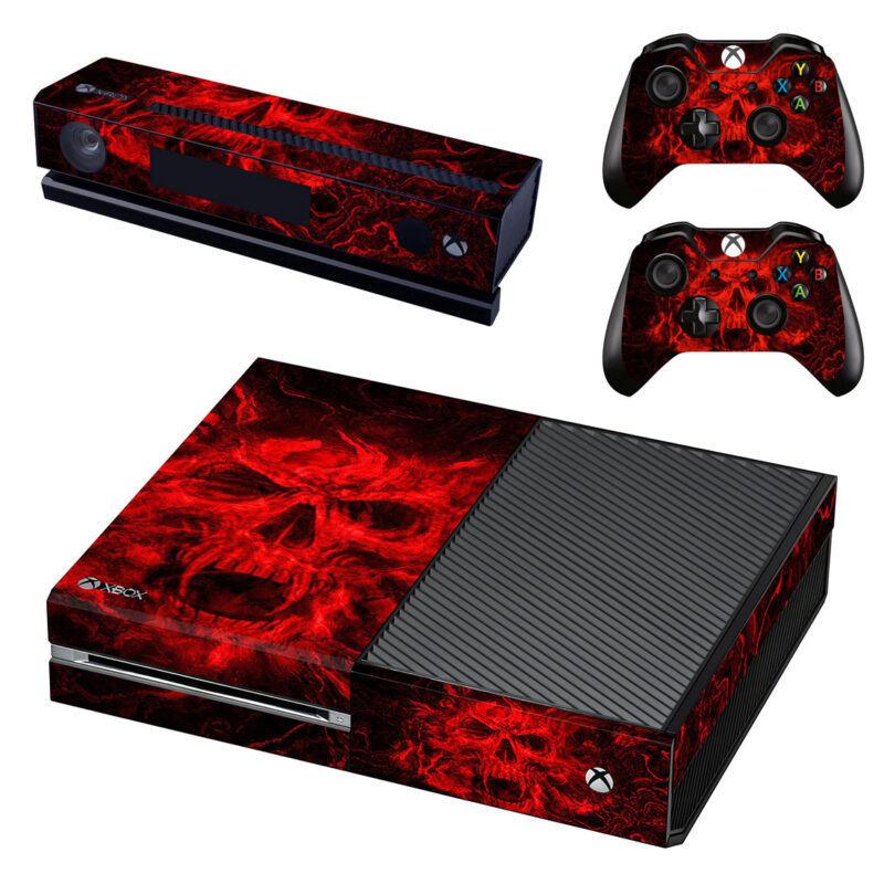 Red Skull Xbox One Skin Sticker Design 1