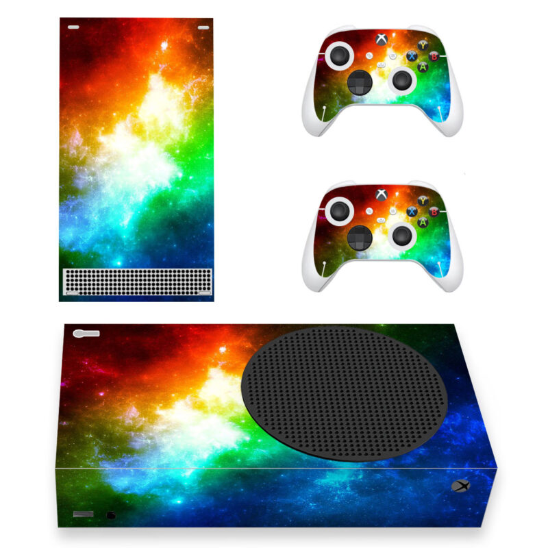 HD Colorful Space Skin Sticker For Xbox Series S And Controllers