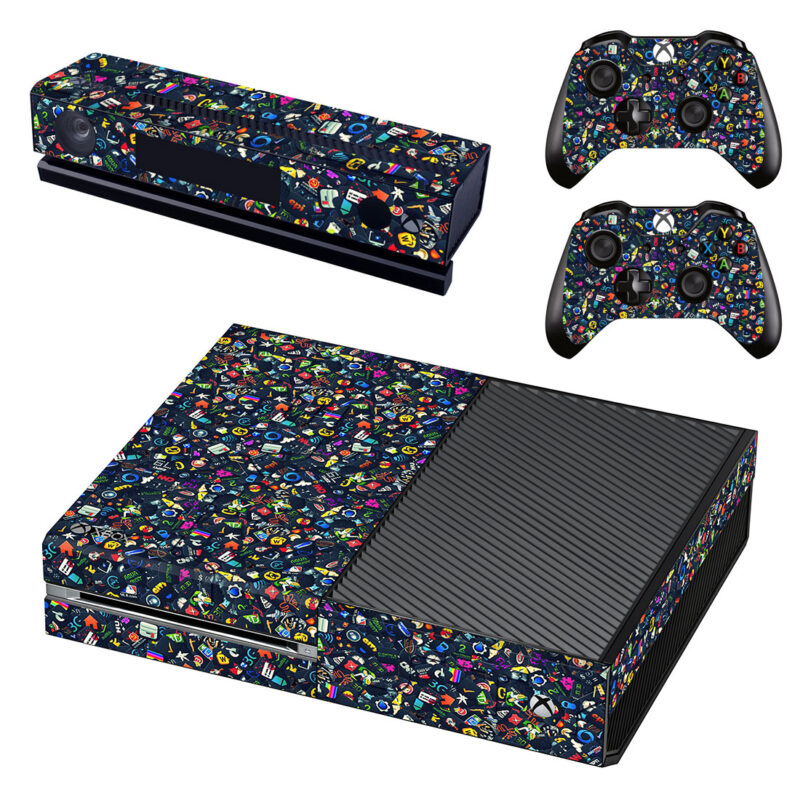 Technology Digital Icons Art Xbox One Skin Sticker