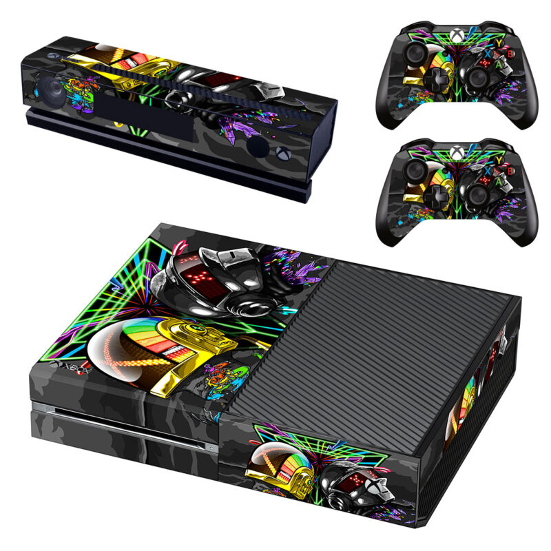 Daft Punk Helmets Digital Art Xbox One Skin Sticker