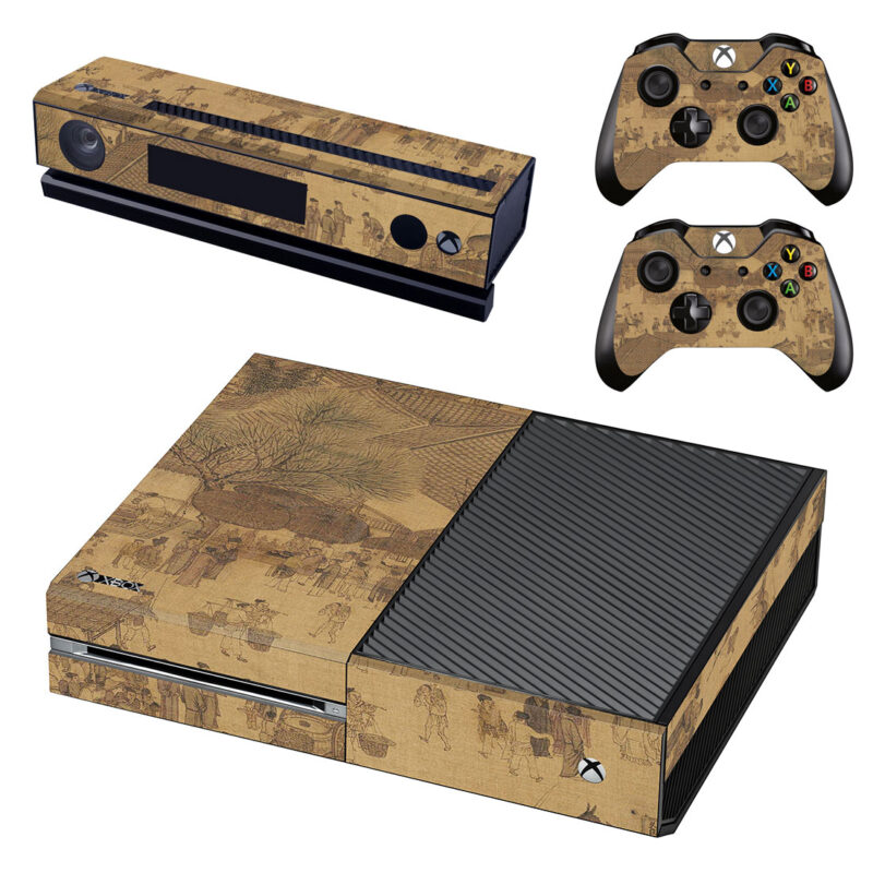 Zhang Zeduan Painting Xbox One Skin Sticker