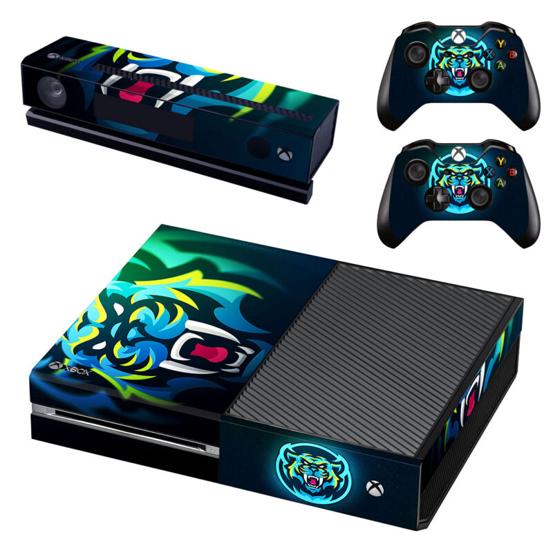 Beast Racing Blue Tiger Xbox One Skin Sticker