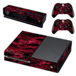 Maroon Grunge Texture Skin Sticker For Xbox One