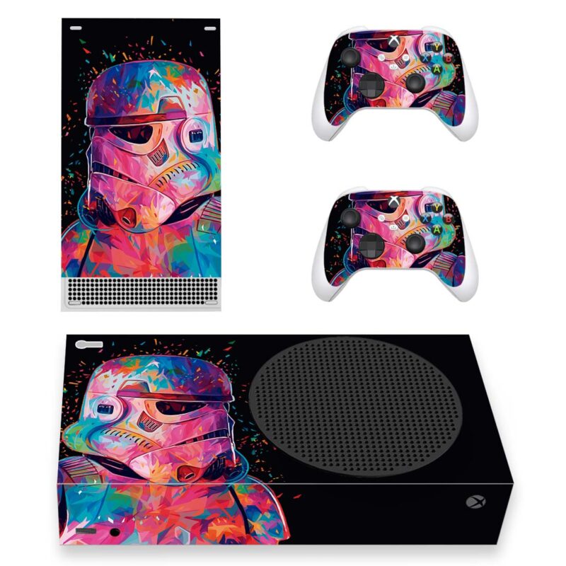 Colorful Star Wars Stormtrooper Art Skin Sticker For Xbox Series S And Controllers Design 4