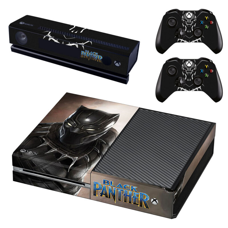 Black Panther Skin Sticker For Xbox One Design 1