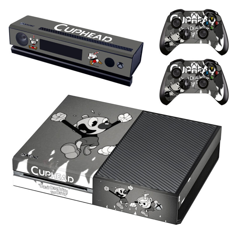 Black And White Cuphead Don't Deal With The Devil Xbox One Skin Sticker