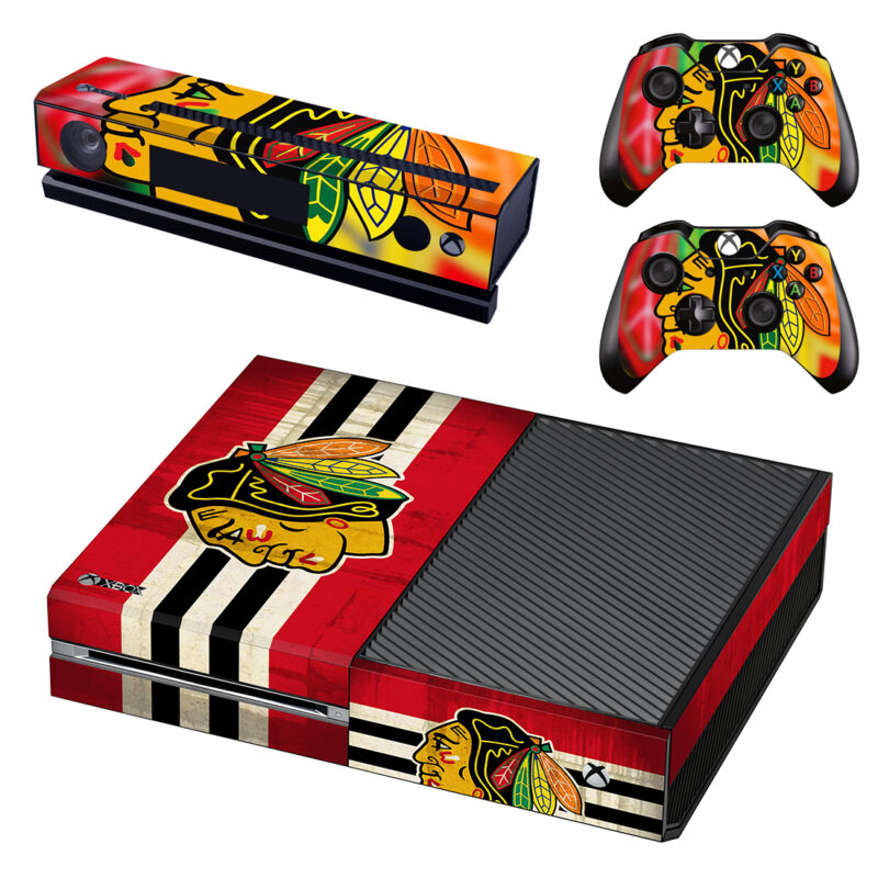 Chicago Blackhawks Head Deluxe Flag Xbox One Skin Sticker