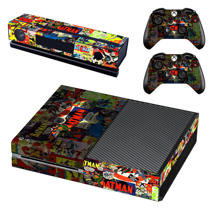 Batman Comic Collage Xbox One Skin Sticker