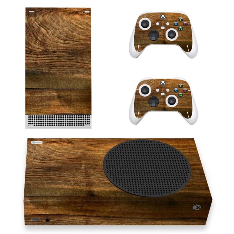 Old Brown Wood Texture Skin Sticker For Xbox Series S And Controllers