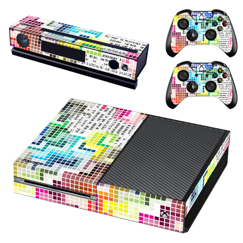 Digital Multi Color Palette Pattern Xbox One Skin Sticker