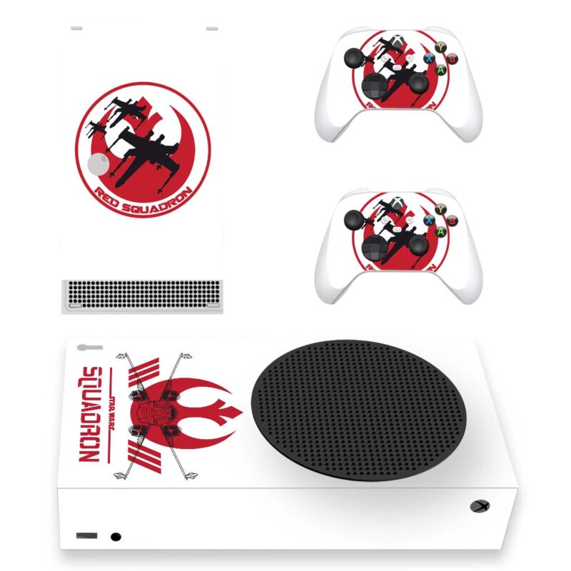 Red Squadron Skin Sticker For Xbox Series S And Controllers