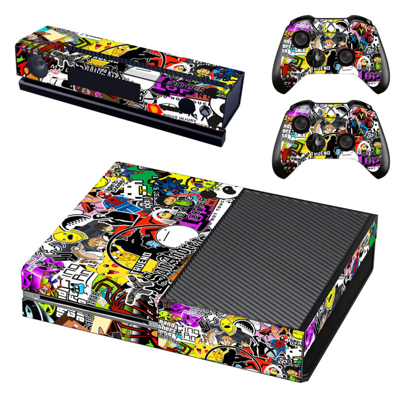 Sticker Bomb Pattern Xbox One Skin Sticker