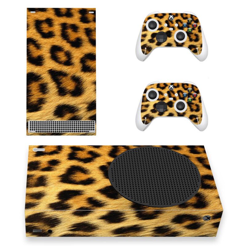 Leopard Skin Pattern Skin Sticker For Xbox Series S And Controllers