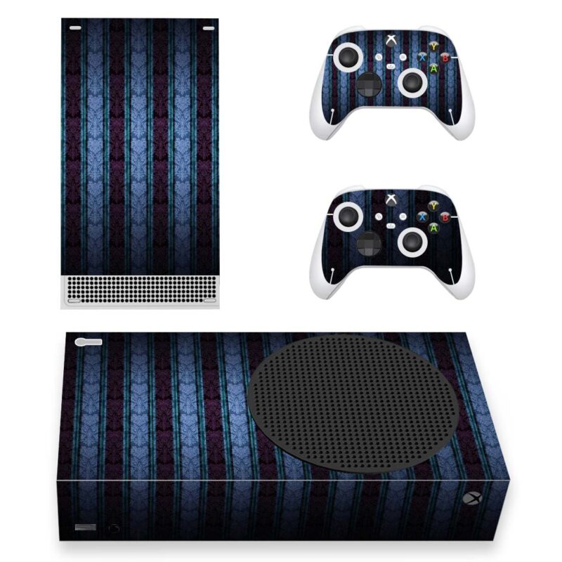 Minimalism Vertical Stripes On Dark Texture Skin Sticker For Xbox Series S And Controllers