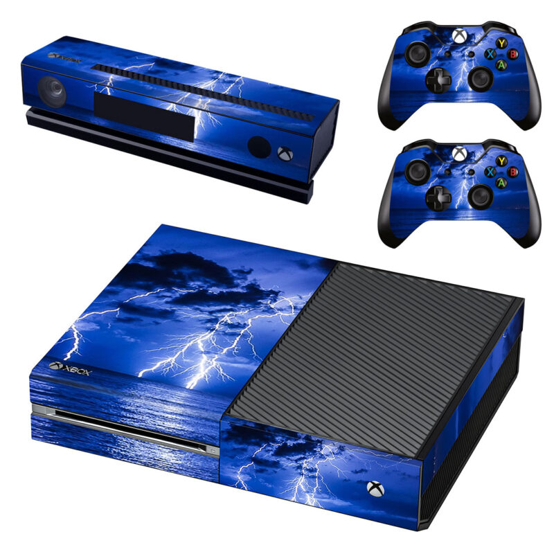 Lightning Over Sea Xbox One Skin Sticker Design 1