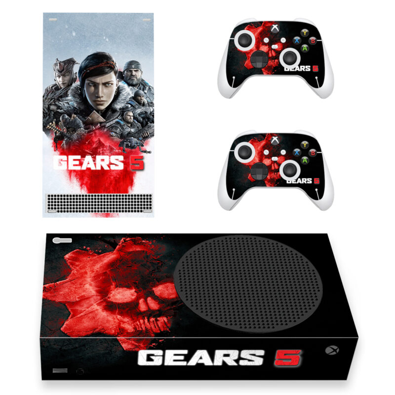 Gears 5 Game Skin Sticker For Xbox Series S And Controllers Design 1