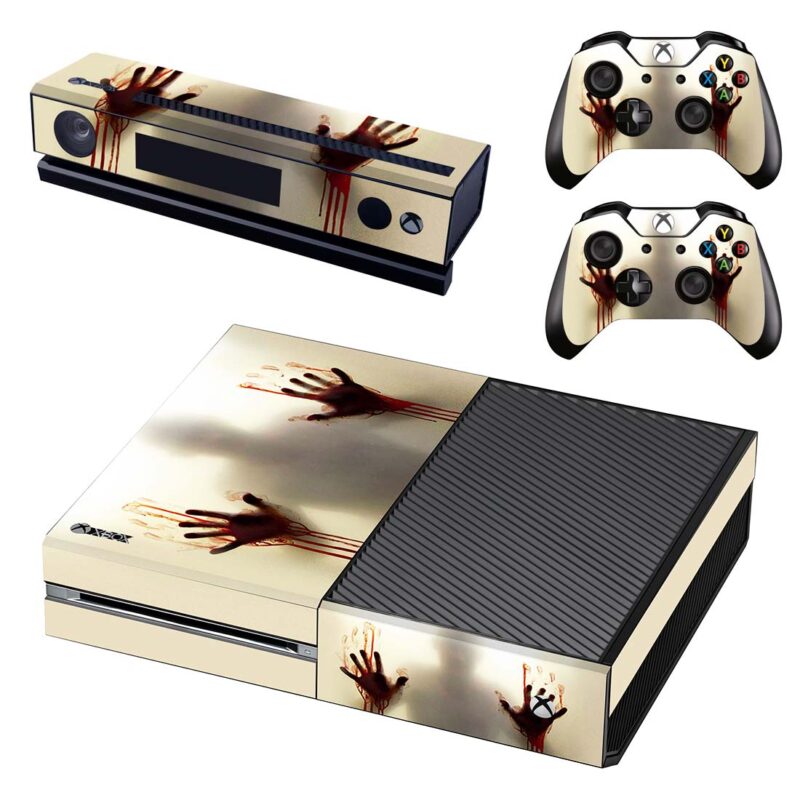 Bloody Hand Shower Curtain Horror Theme Xbox One Skin Sticker